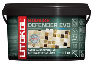 Эпоксидная затирка STARLIKE DEFENDER EVO S.145 Nero Carbonio 1кг