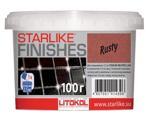 Декоративная добавка красно-оранжевого цвета STARLIKE® FINISHES RUSTY 100г