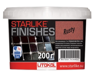 Декоративная добавка красно-оранжевого цвета STARLIKE® FINISHES RUSTY 200г