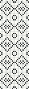 Декор Meissen Вставка Pret a Porter Black White Mosaic 25х75