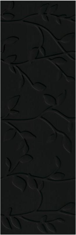 Плитка Meissen Winter Vine рельеф черный 29x89