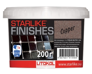 Декоративная добавка медного цвета STARLIKE® FINISHES COPPER 200г