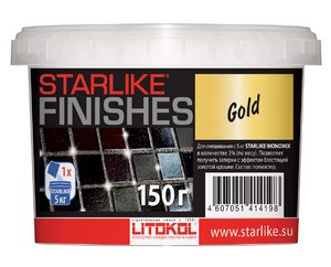 Декоративная добавка золотистого цвета STARLIKE® FINISHES  GOLD 75г