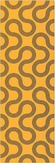 Плитка Meissen Spin Yellow-Black Geo 25х75