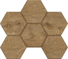 Мозаика SI04 Hexagon 25x28,5x10 непол.