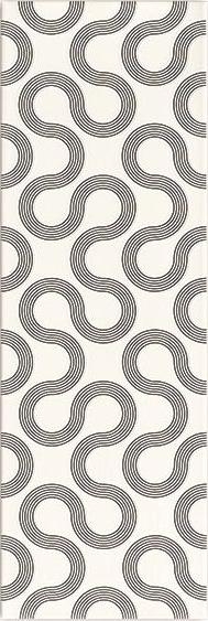 Плитка Meissen Spin White-Black Geo 25х75