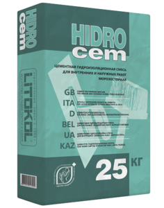 Цементная гидроизоляционная смесь HIDROCEM 25кг