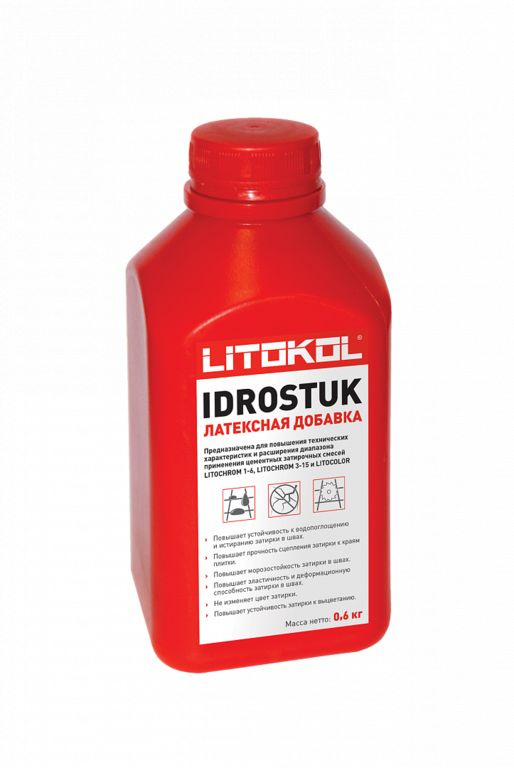 Латексная добавка для затирки IDROSTUK - M 0,6кг