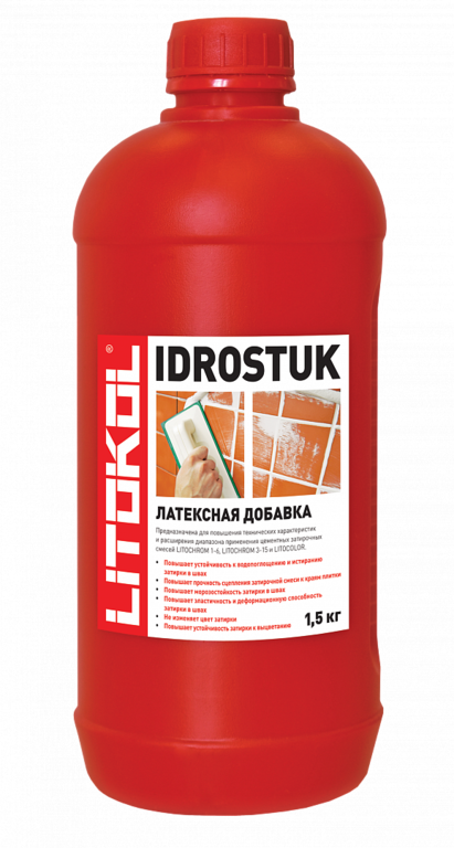 Латексная добавка для затирки IDROSTUK - M 1,5кг