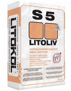 Самовыравнивающаяся смесь для пола LITOLIV S5 25кг