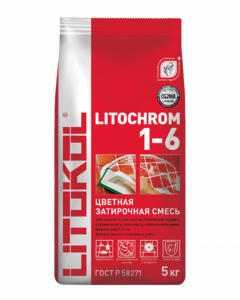 Цементная затирочная смесь LITOCHROM 1-6 C.60 бежевый/багама 5кг