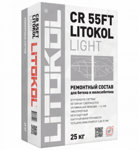 Быстротвердеющая ремонтная смесь LITOKOL CR 55FT LIGHT 25кг