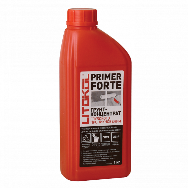 Грунт-концентрат глубокого проникновения PRIMER FORTE 1кг