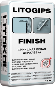 Финишная шпаклевка LITOGIPS FINISH 15кг