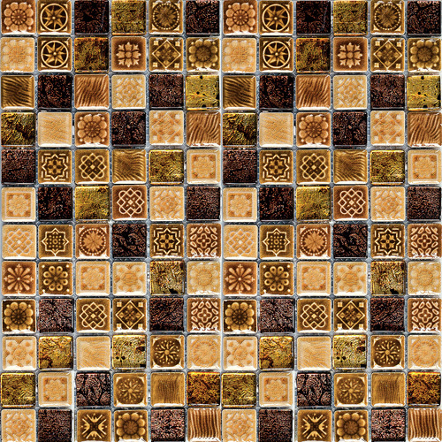 Мозаика Morocco Gold (стекло+камень) 23*23 300*300