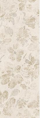 Декор Meissen Вставка Organic цветы бежевый 25х75