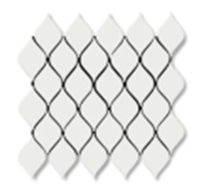 Мозаика Melany White glossy 26.4x28