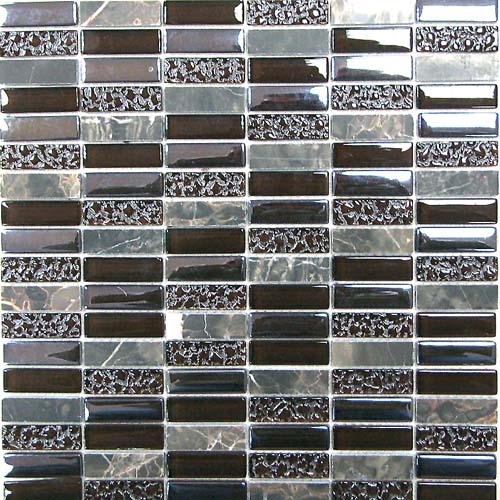 Мозаика Super Line (brown) (стекло) 15*48 300*300